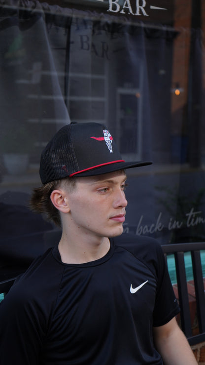 “The Rowdy Gambler” in black.